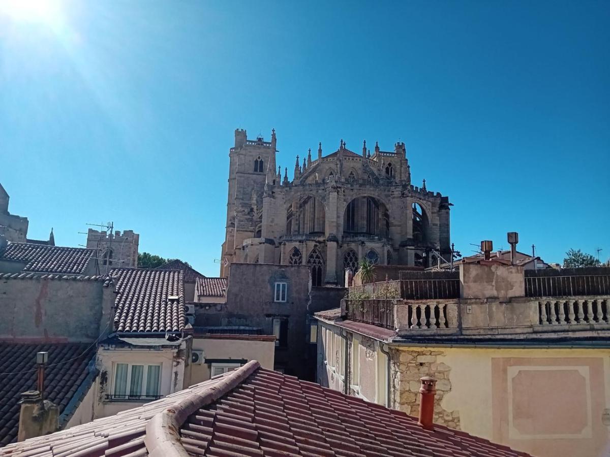 Studio Terrasse Vue Cathedrale Narbonne Exterior foto